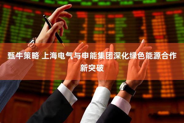 甄牛策略 上海电气与申能集团深化绿色能源合作新突破