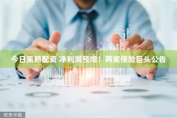 今日策略配资 净利润预增！两家保险巨头公告
